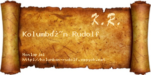 Kolumbán Rudolf névjegykártya