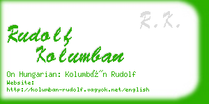 rudolf kolumban business card